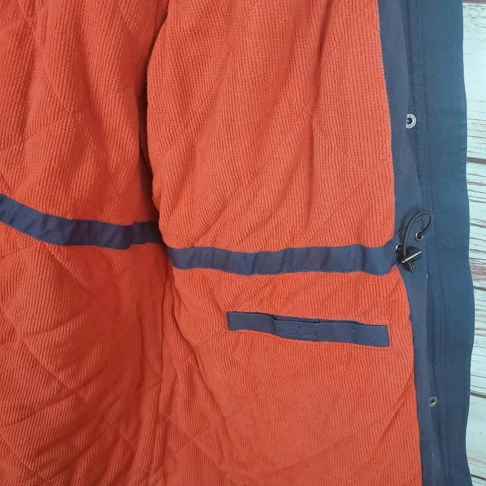 Duluth Womens XXL Navy Blue Fleece Lined Canvas Thick Chore Field Hooded Coat - Picture 15 of 15